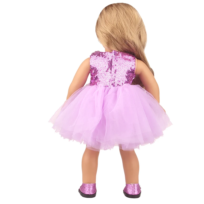 Cute Princess Doll Dress Clothes For American 18 Inch Girl Dolls Bow Skirt For 43cm Baby New Born&OG,Life Girl Doll KId's Gift
