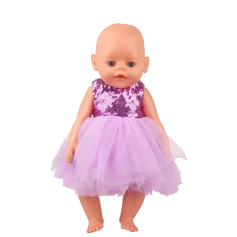 Cute Princess Doll Dress Clothes For American 18 Inch Girl Dolls Bow Skirt For 43cm Baby New Born&OG,Life Girl Doll KId's Gift