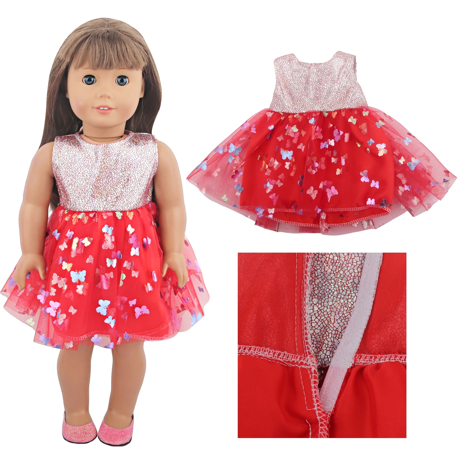 Cute Princess Doll Dress Clothes For American 18 Inch Girl Dolls Bow Skirt For 43cm Baby New Born&OG,Life Girl Doll KId's Gift