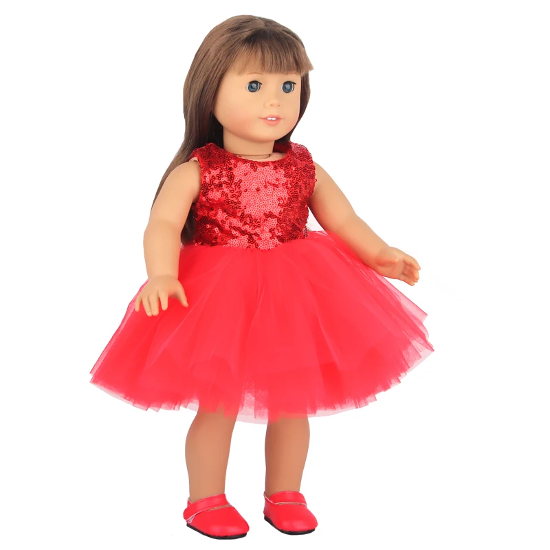 Cute Princess Doll Dress Clothes For American 18 Inch Girl Dolls Bow Skirt For 43cm Baby New Born&OG,Life Girl Doll KId's Gift