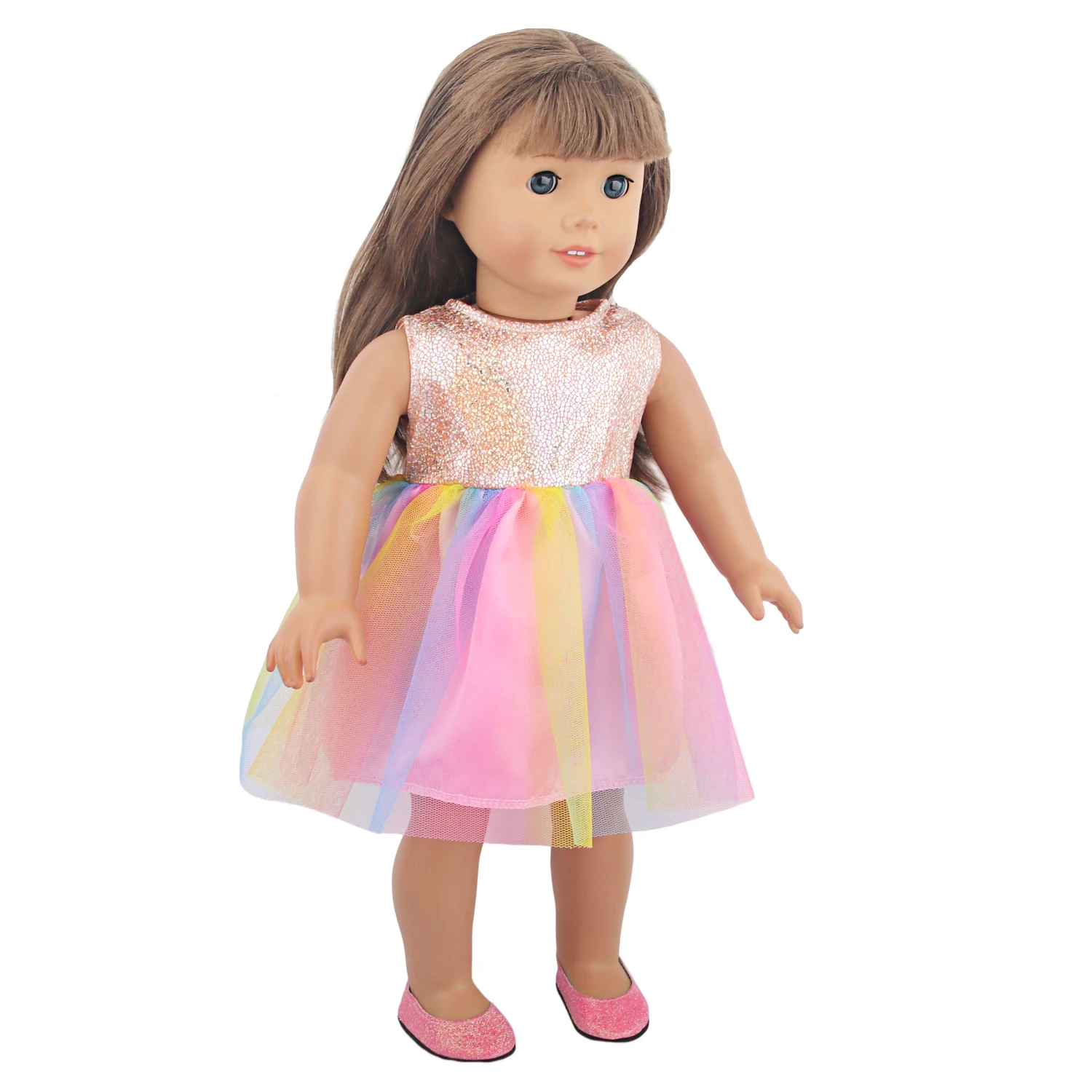Cute Princess Doll Dress Clothes For American 18 Inch Girl Dolls Bow Skirt For 43cm Baby New Born&OG,Life Girl Doll KId's Gift