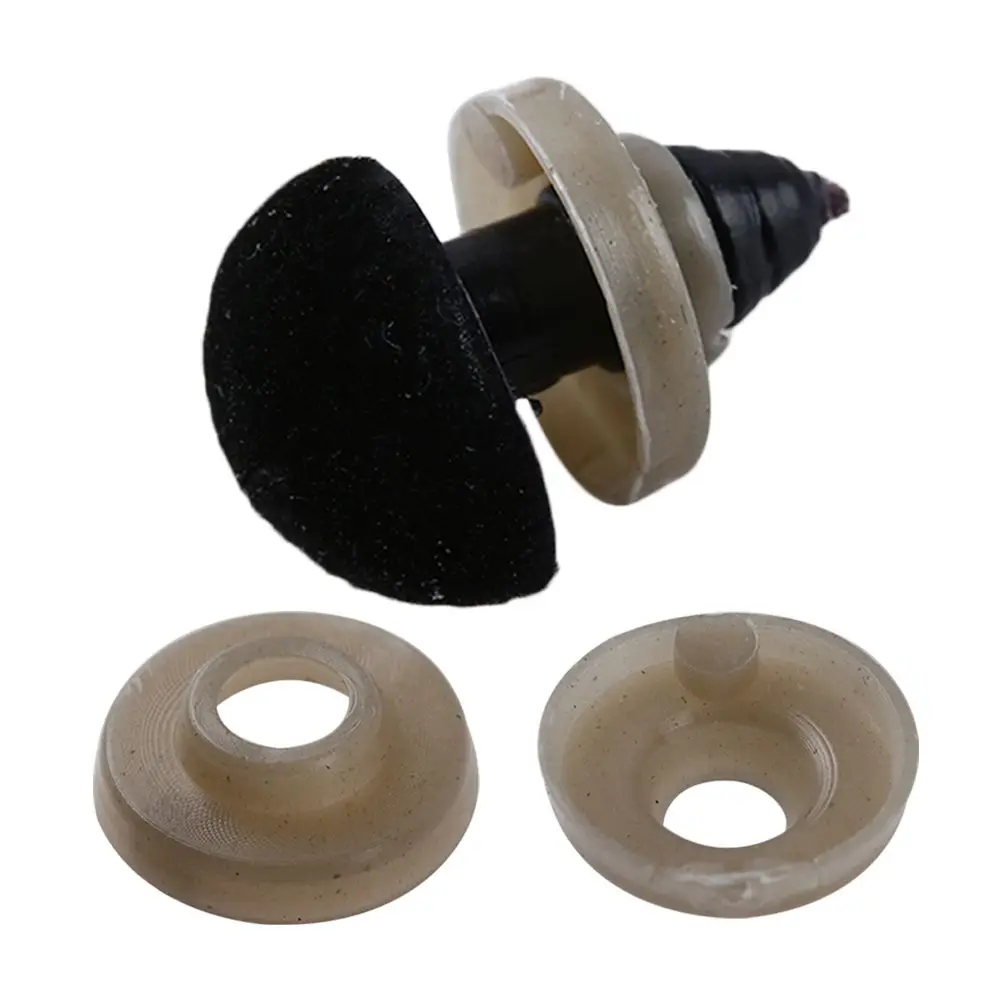 10pcs/bag 12*14mm Hot Craft DIY Tool Safety Plastic Triangle Nose Velvet Bear Buttons Dolls Accessories