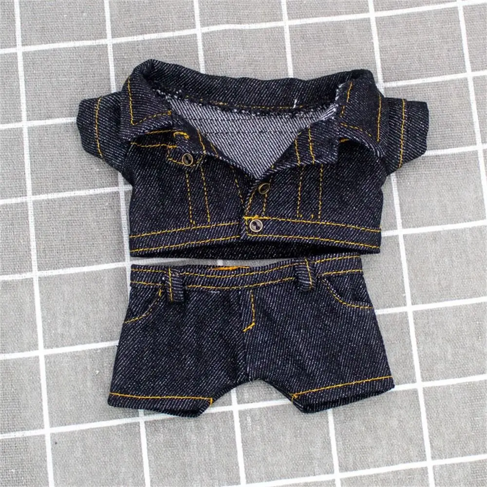 10CM Doll Clothes Fashion Tops Denim Jacket Casual Wears Jeans Pants For 1/12 Dolls Clothes Accessories Kids Toys