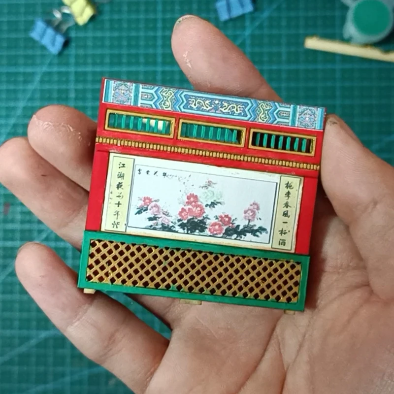 DIY Wooden Doll Houses Itsukushima Shinto Shrine Japanese Construction Miniature Building Kits with Furniture Dollhouse Gifts