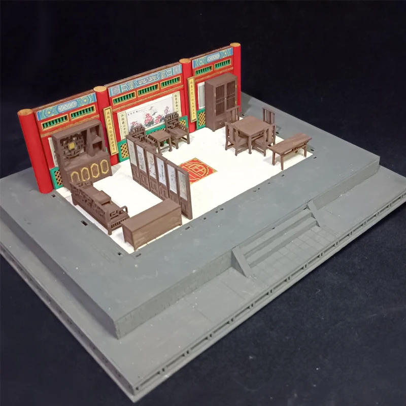 DIY Wooden Doll Houses Itsukushima Shinto Shrine Japanese Construction Miniature Building Kits with Furniture Dollhouse Gifts
