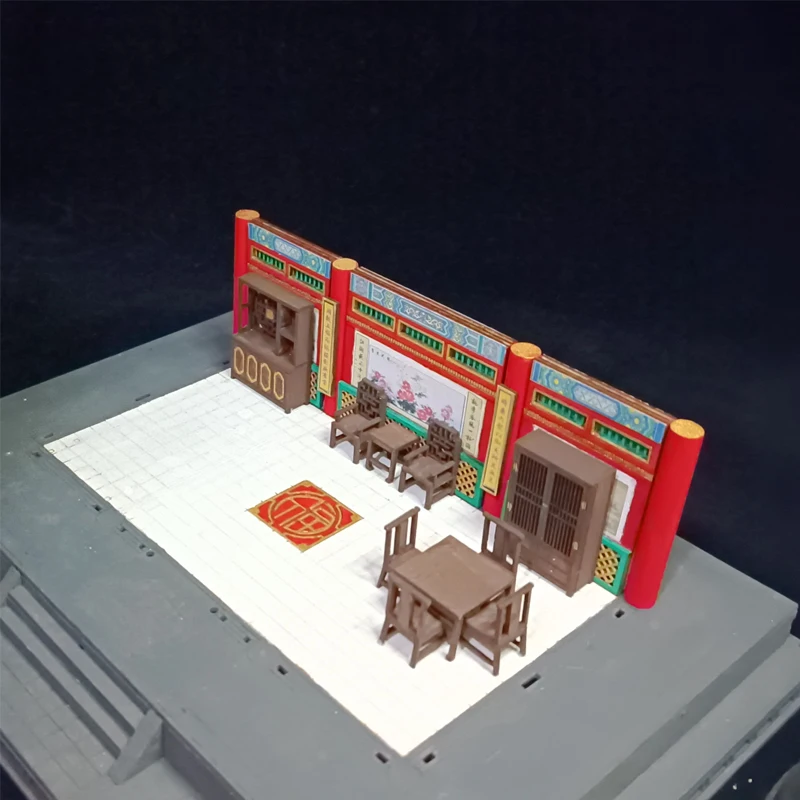 DIY Wooden Doll Houses Itsukushima Shinto Shrine Japanese Construction Miniature Building Kits with Furniture Dollhouse Gifts