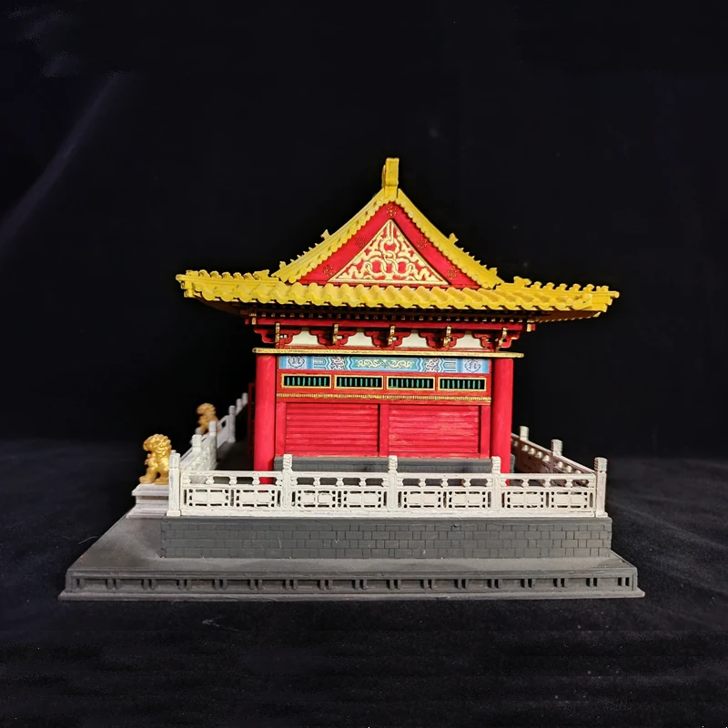 DIY Wooden Doll Houses Itsukushima Shinto Shrine Japanese Construction Miniature Building Kits with Furniture Dollhouse Gifts