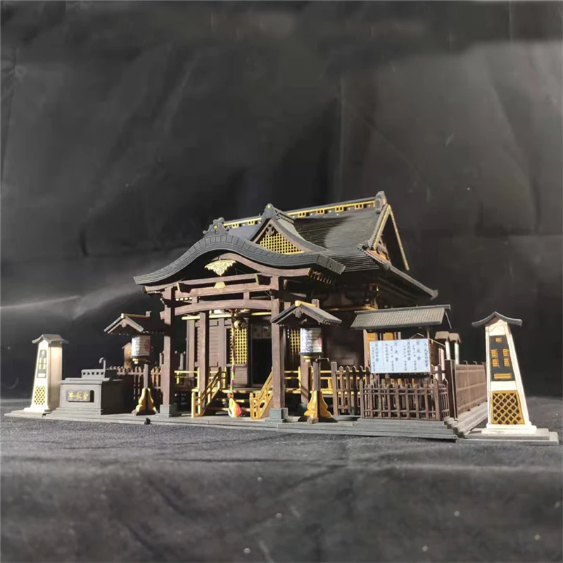 DIY Wooden Doll Houses Itsukushima Shinto Shrine Japanese Construction Miniature Building Kits with Furniture Dollhouse Gifts