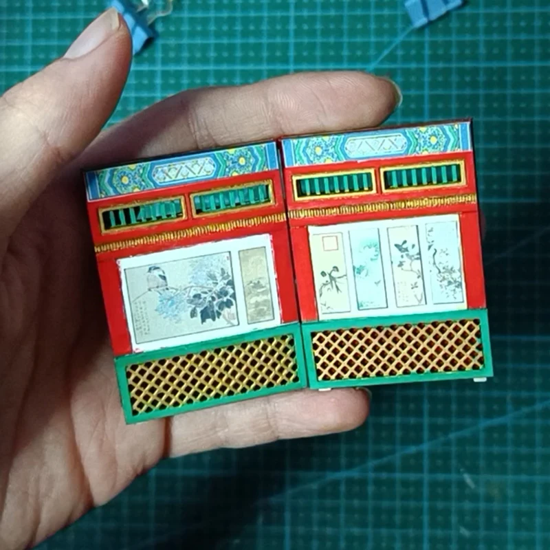 DIY Wooden Doll Houses Itsukushima Shinto Shrine Japanese Construction Miniature Building Kits with Furniture Dollhouse Gifts