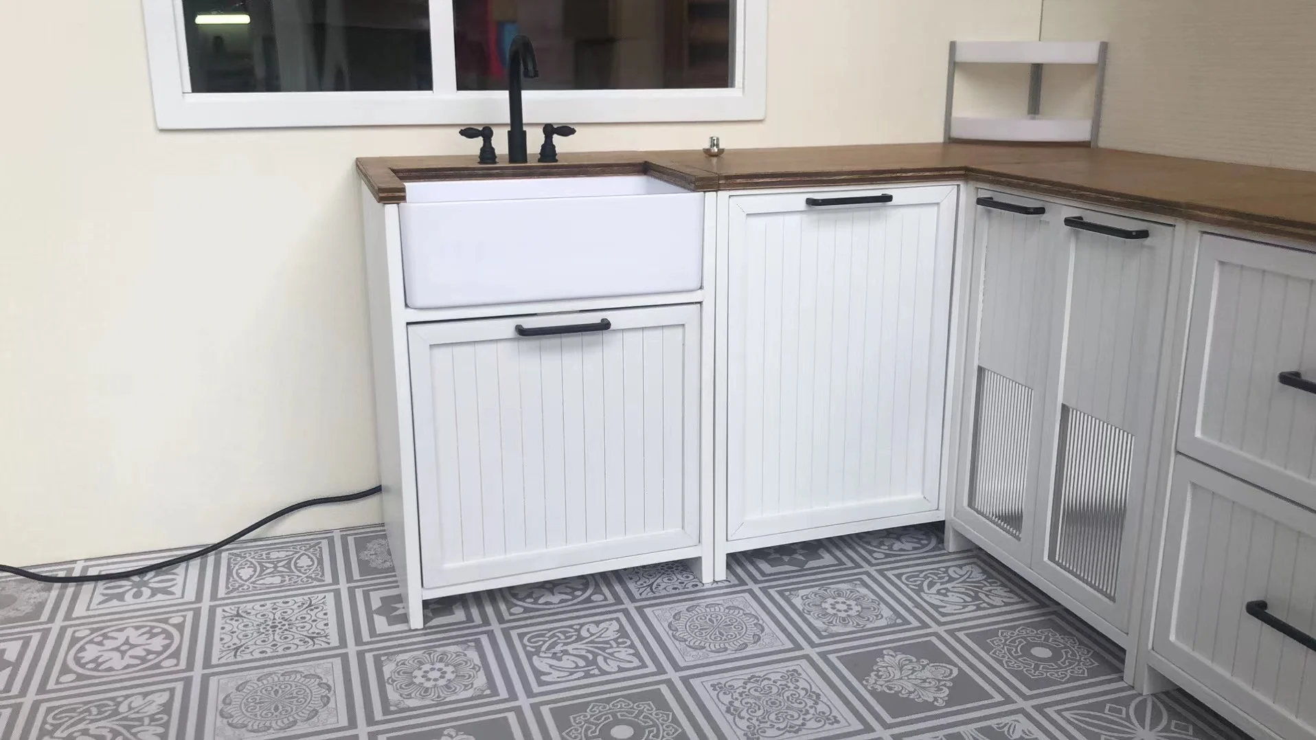 Mini Kitchen 1:6 Bjd Doll House Furniture Blythe Miniature Sink Cabinet Locker Material Table New Diy Miniature Dollhouse