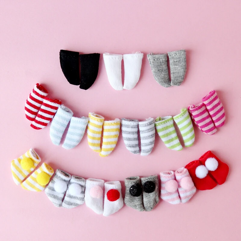 HOUZIWA 5Pairs/Lot OB11 Doll Socks 1/12 BJD Doll Accessories