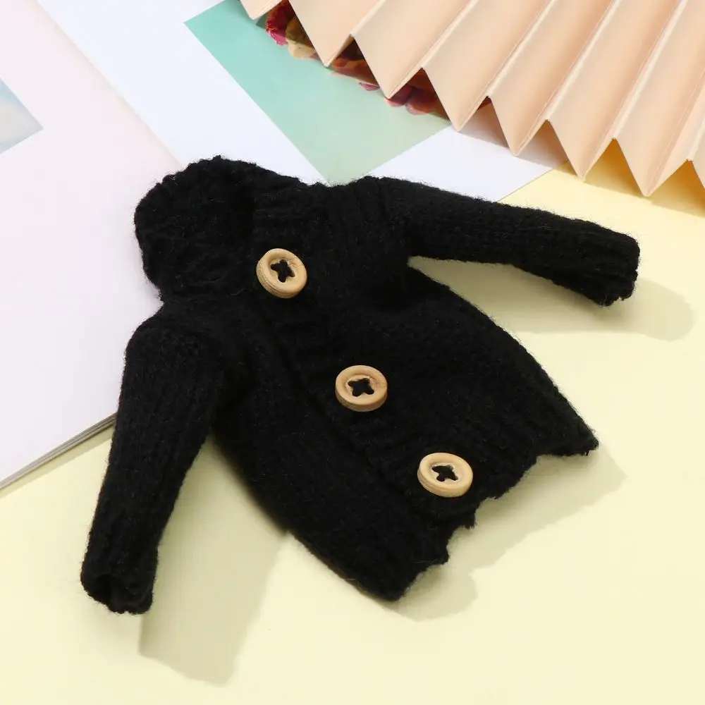 Doll Handmade Mini Knitted Sweater Coat 28cm-30cm Doll Accessories Winter Tops Casual Wear Clothes for 1/6 Dolls DIY Gift Toys