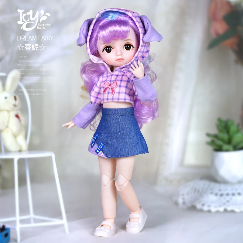 Dream Fairy 1/6 BJD Doll Trendy cute series 28cm Ball Jointed Doll Including Exquisite Clothing Headwear And Shoes Girls Gift