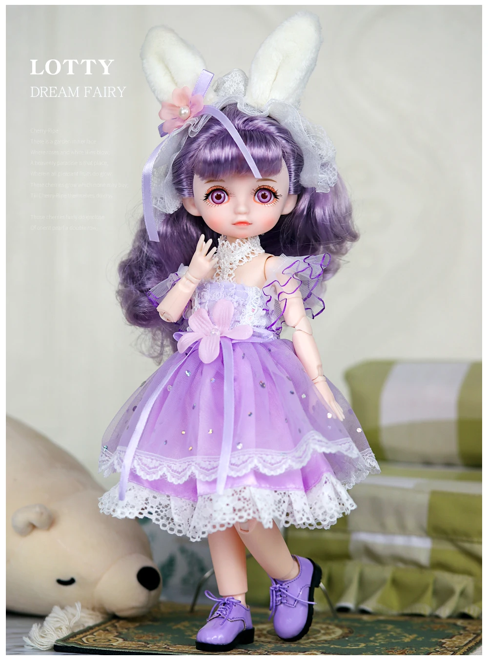 Dream Fairy 1/6 BJD Doll Trendy cute series 28cm Ball Jointed Doll Including Exquisite Clothing Headwear And Shoes Girls Gift