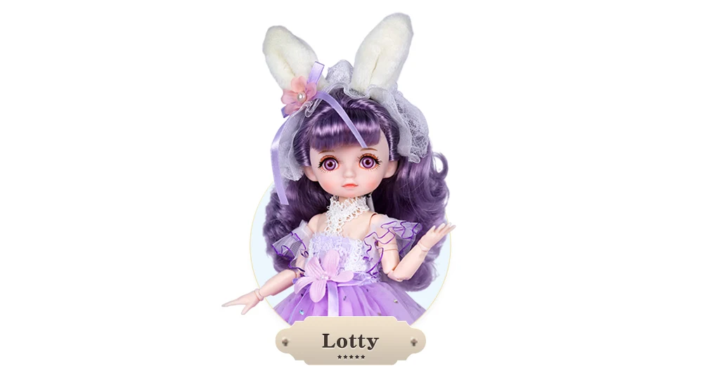 Dream Fairy 1/6 BJD Doll Trendy cute series 28cm Ball Jointed Doll Including Exquisite Clothing Headwear And Shoes Girls Gift