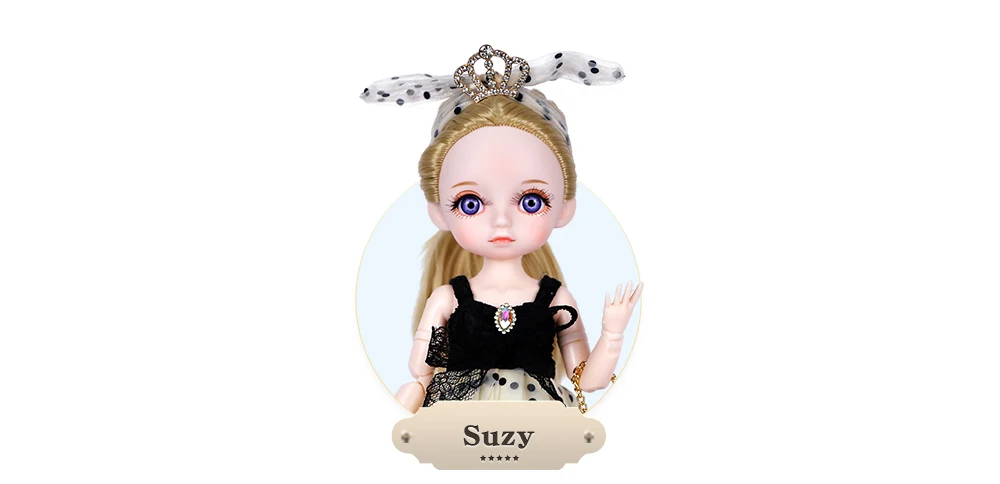 Dream Fairy 1/6 BJD Doll Trendy cute series 28cm Ball Jointed Doll Including Exquisite Clothing Headwear And Shoes Girls Gift