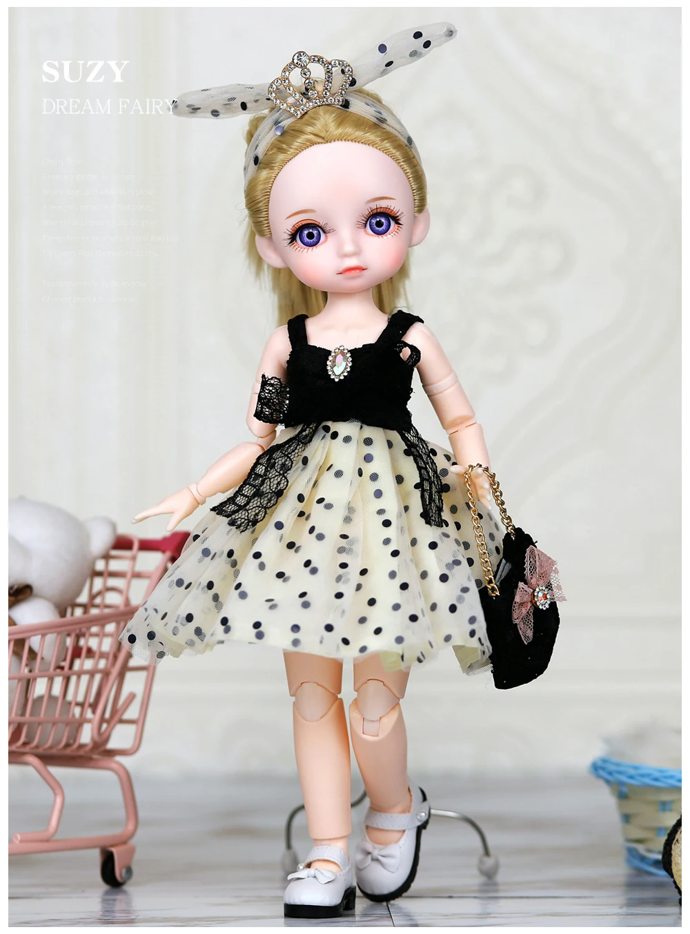 Dream Fairy 1/6 BJD Doll Trendy cute series 28cm Ball Jointed Doll Including Exquisite Clothing Headwear And Shoes Girls Gift