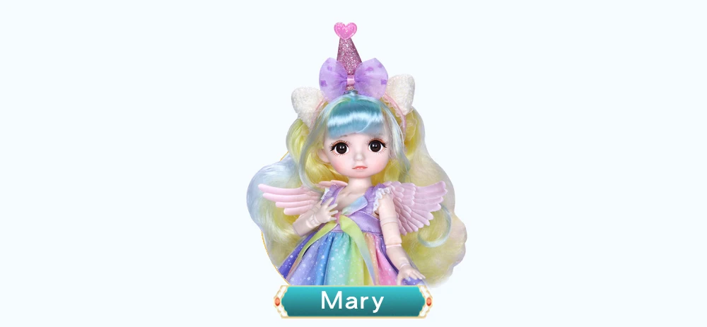 Dream Fairy 1/6 BJD Doll Trendy cute series 28cm Ball Jointed Doll Including Exquisite Clothing Headwear And Shoes Girls Gift