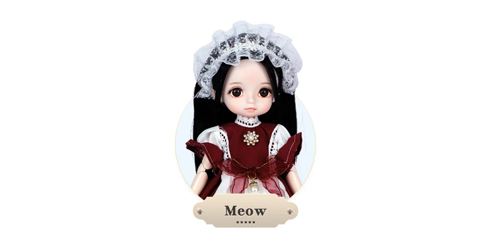 Dream Fairy 1/6 BJD Doll Trendy cute series 28cm Ball Jointed Doll Including Exquisite Clothing Headwear And Shoes Girls Gift