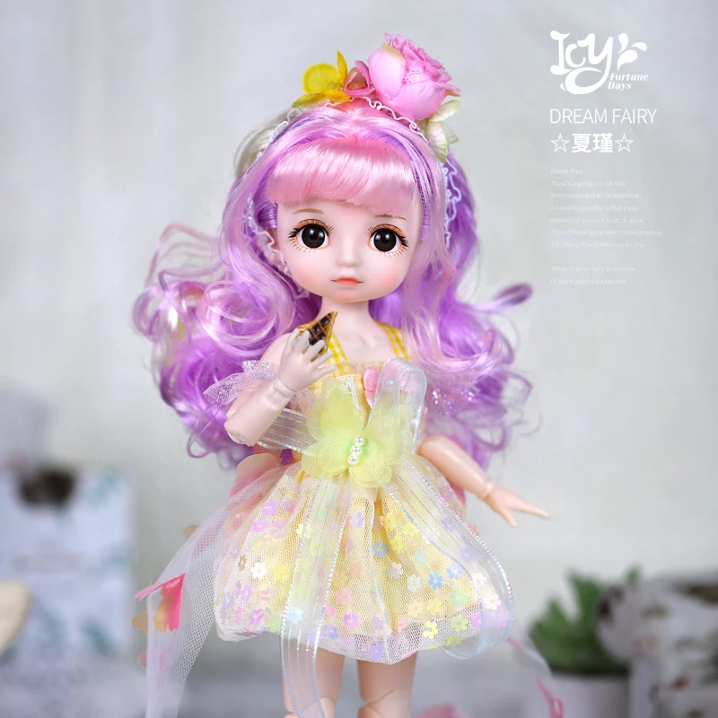 Dream Fairy 1/6 BJD Doll Trendy cute series 28cm Ball Jointed Doll Including Exquisite Clothing Headwear And Shoes Girls Gift