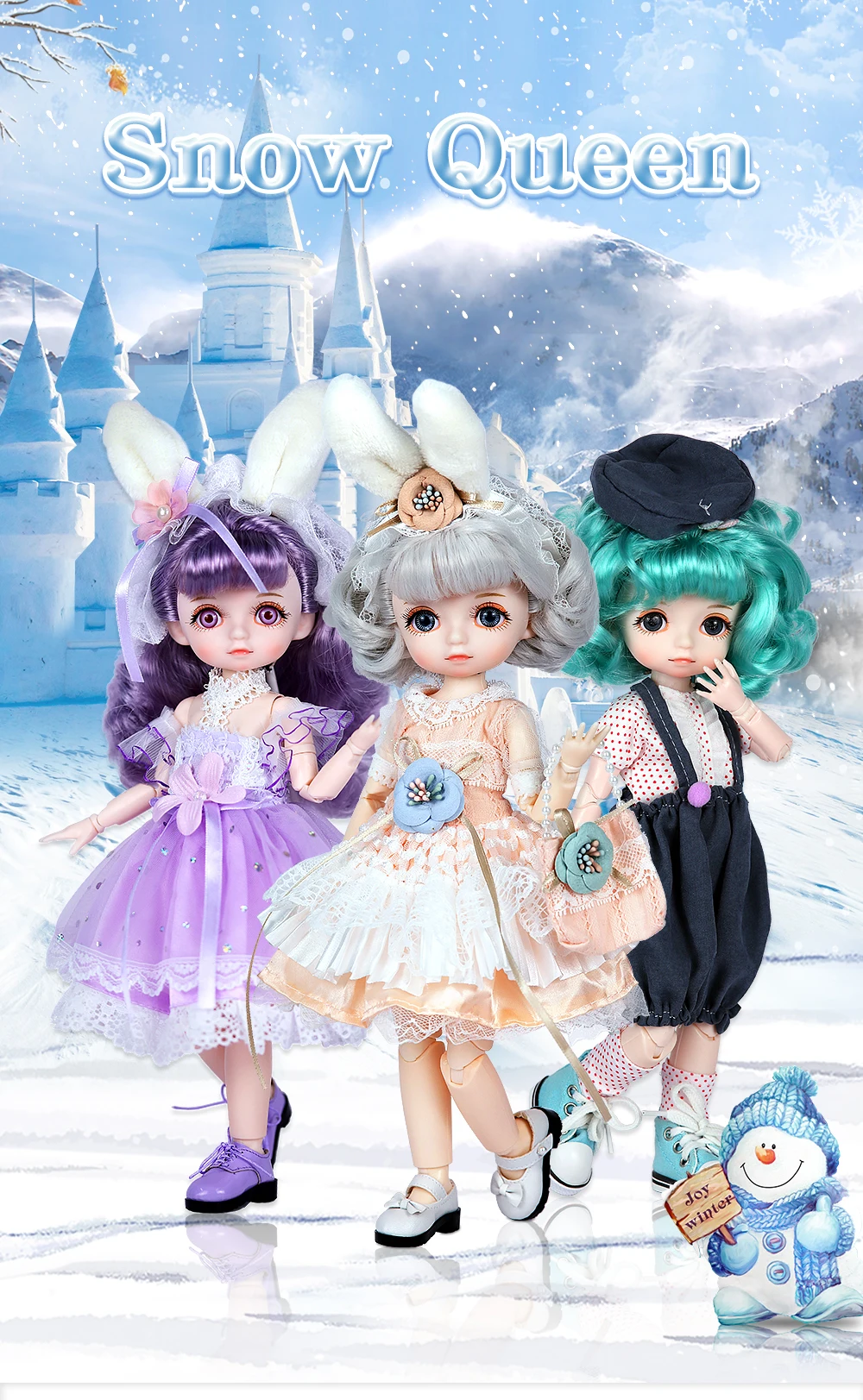 Dream Fairy 1/6 BJD Doll Trendy cute series 28cm Ball Jointed Doll Including Exquisite Clothing Headwear And Shoes Girls Gift