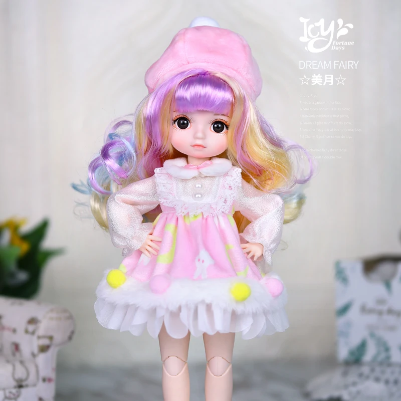 Dream Fairy 1/6 BJD Doll Trendy cute series 28cm Ball Jointed Doll Including Exquisite Clothing Headwear And Shoes Girls Gift