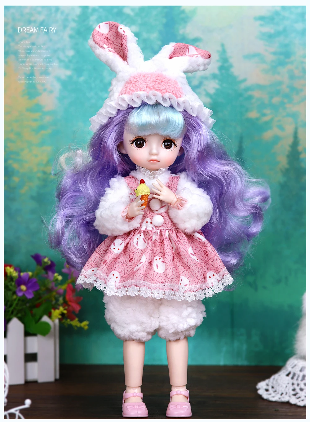 Dream Fairy 1/6 BJD Doll Trendy cute series 28cm Ball Jointed Doll Including Exquisite Clothing Headwear And Shoes Girls Gift