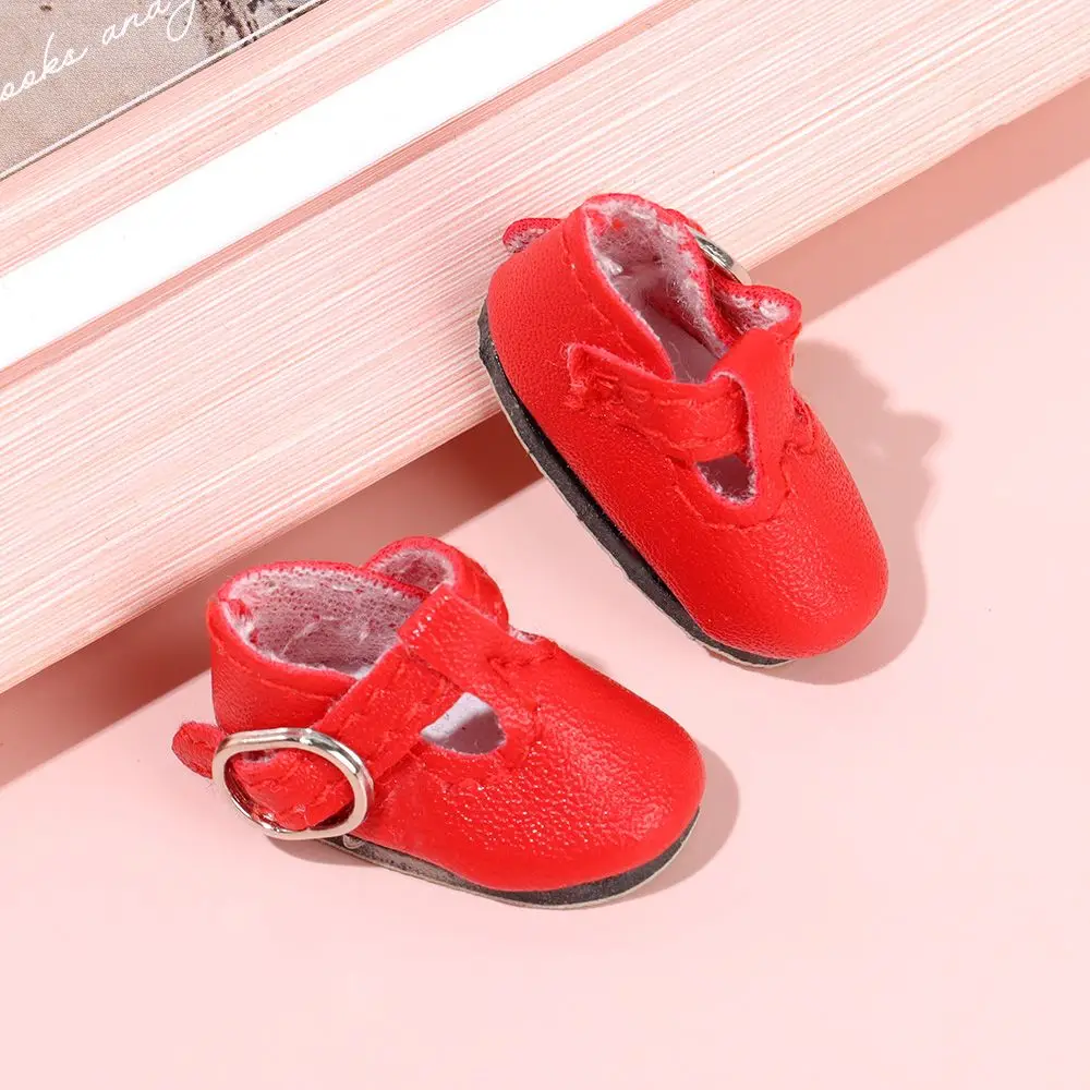 2.8*1.2cm Multicolor Doll Shoes for 1/6 Blythes Doll Mini PU Leather Sandals Toy Princess Doll Wear Shoes Doll Accessories