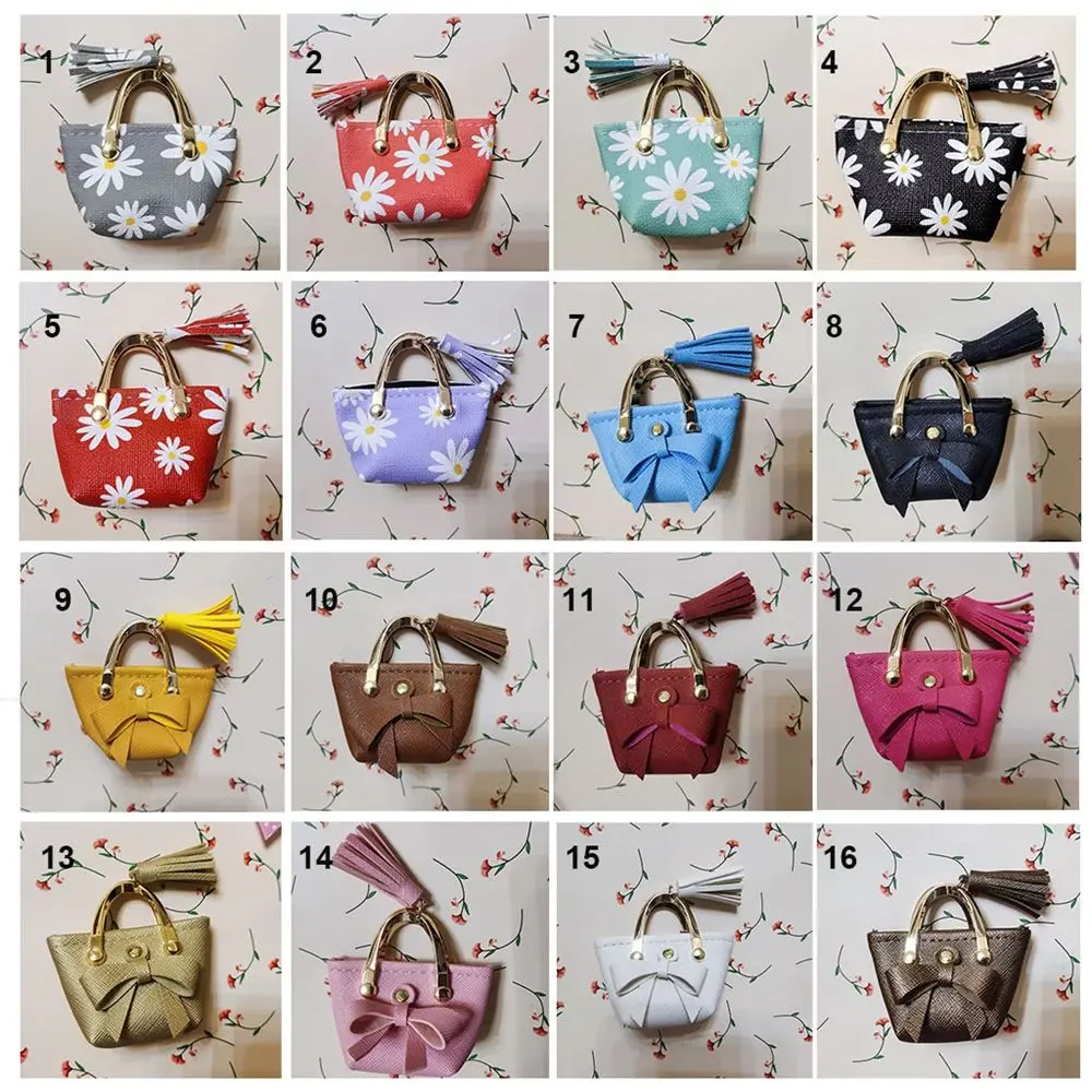 Fashion Miniature Handbag Lady Leather Purse Shoulder Bag For 1/6 BJD Dolls Outfits Accessories Dollhouse Girls Gift Toys