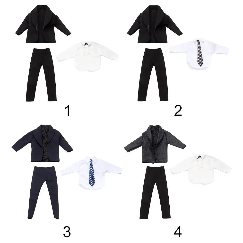 1 Set 1/6 Doll Clothes Male Doll Daily Wear Casual Suit Shirt Pants Wedding Party Suit Man Male Doll Suit Clothes
