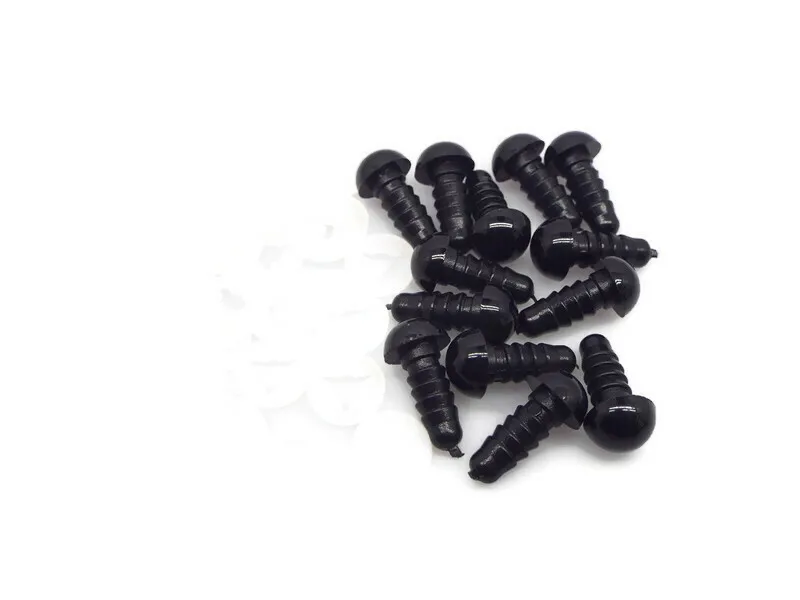 Safety Animal Black Eyes Plastic Crochet Eyes For Teddy Bear Puppet Toy Amigurumi Doll 4.5mm-24mm Can Be Choosen