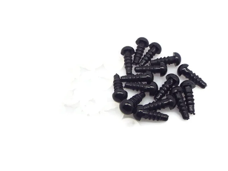 Safety Animal Black Eyes Plastic Crochet Eyes For Teddy Bear Puppet Toy Amigurumi Doll 4.5mm-24mm Can Be Choosen