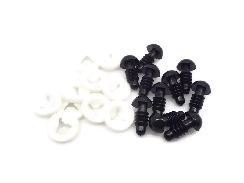 Safety Animal Black Eyes Plastic Crochet Eyes For Teddy Bear Puppet Toy Amigurumi Doll 4.5mm-24mm Can Be Choosen