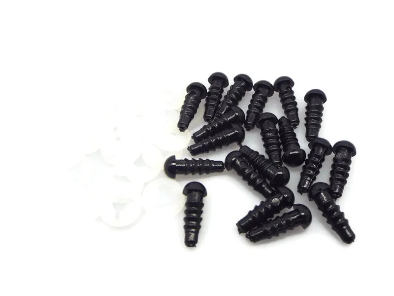 Safety Animal Black Eyes Plastic Crochet Eyes For Teddy Bear Puppet Toy Amigurumi Doll 4.5mm-24mm Can Be Choosen