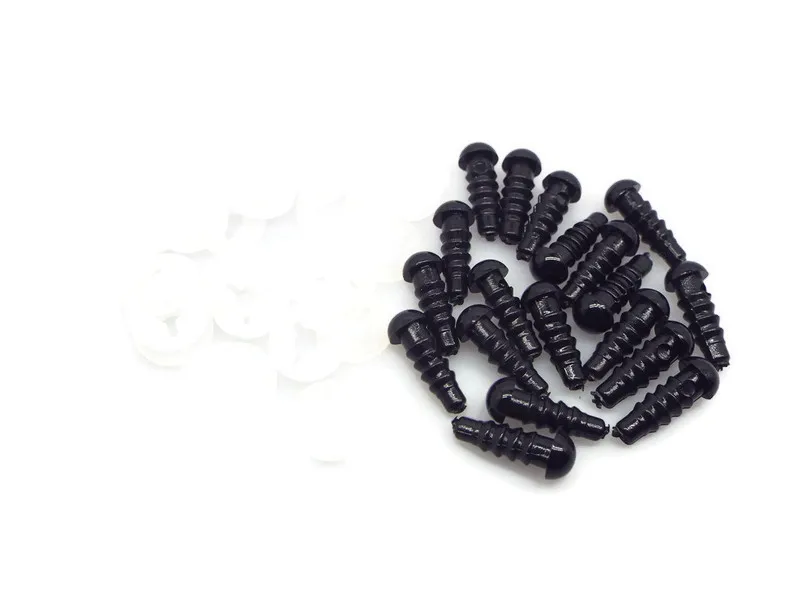 Safety Animal Black Eyes Plastic Crochet Eyes For Teddy Bear Puppet Toy Amigurumi Doll 4.5mm-24mm Can Be Choosen