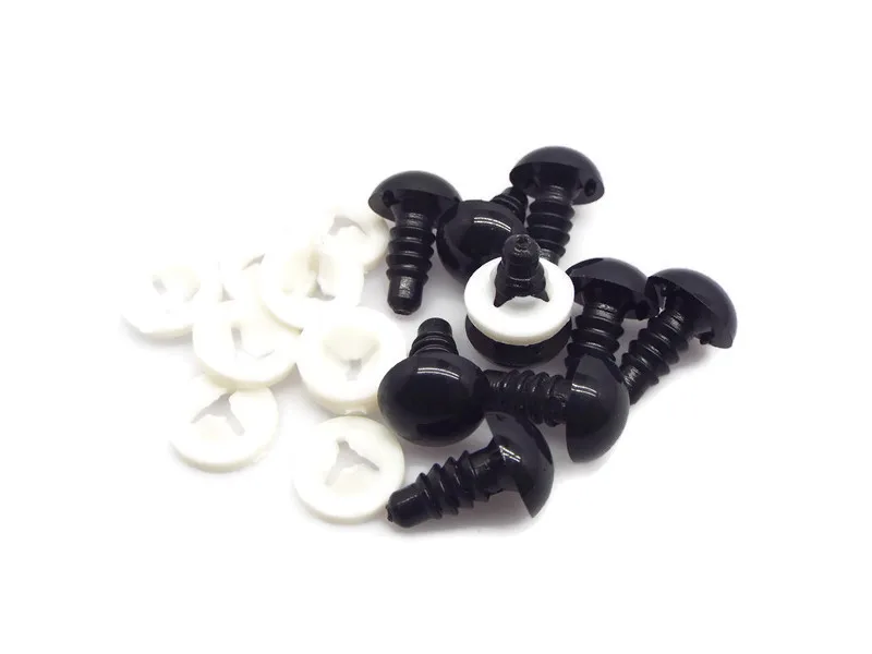 Safety Animal Black Eyes Plastic Crochet Eyes For Teddy Bear Puppet Toy Amigurumi Doll 4.5mm-24mm Can Be Choosen