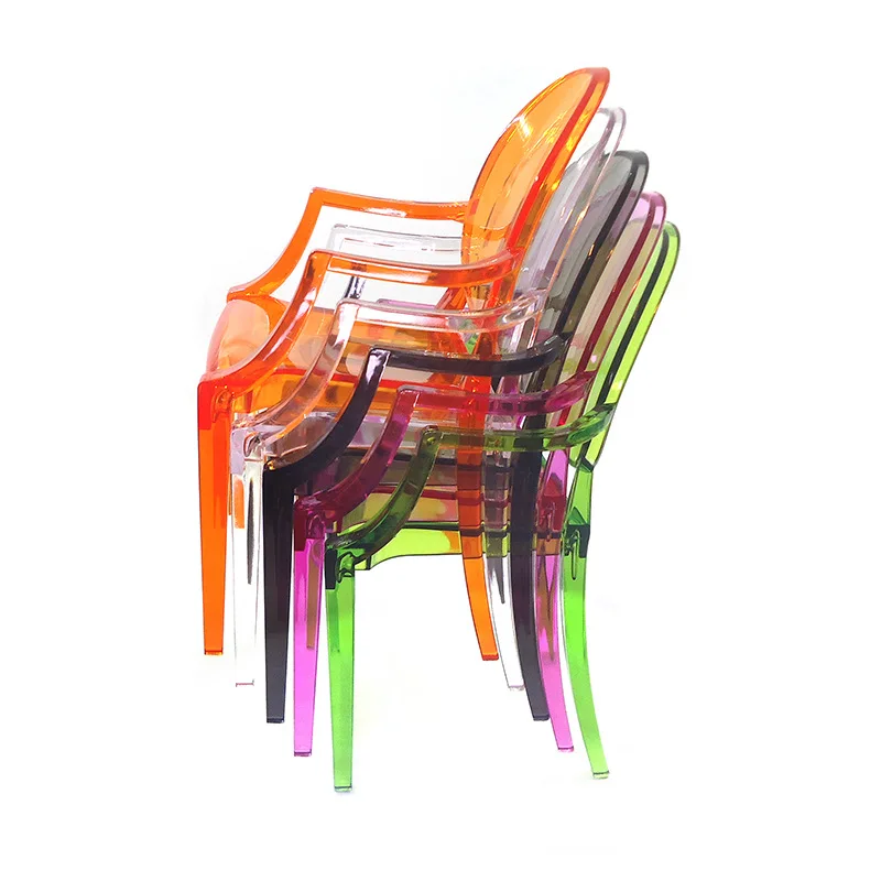 1:6 Dollhouse Mini Colorful Leisure Home Chair Model for Dollhouse Furniture Accessories