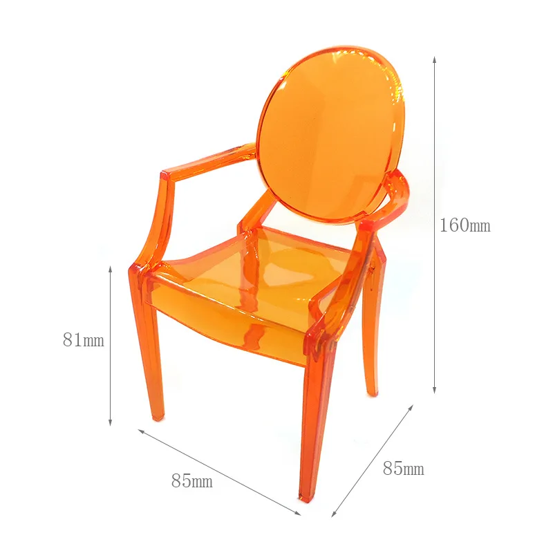 1:6 Dollhouse Mini Colorful Leisure Home Chair Model for Dollhouse Furniture Accessories
