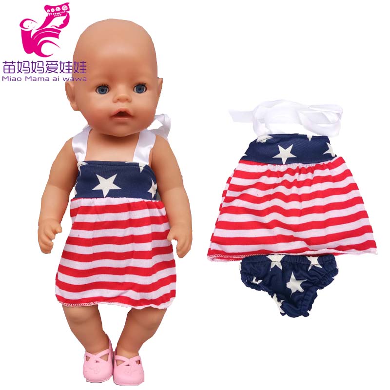 Baby Doll Rompers Slippers for 18 Inch Girl Doll Clothes Unicorn Pajama Set for Toys Doll Wear