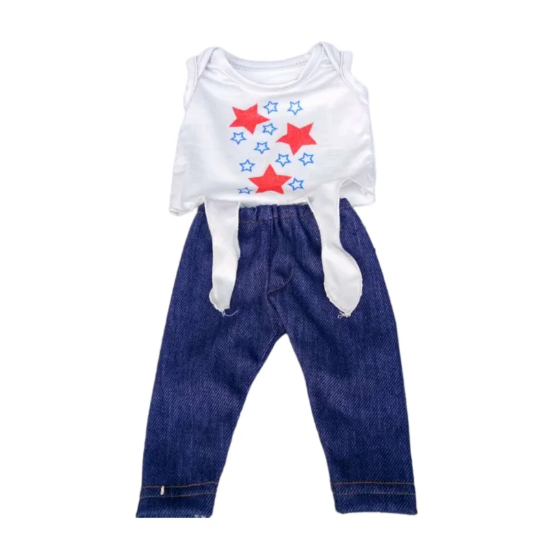 Baby Doll Rompers Slippers for 18 Inch Girl Doll Clothes Unicorn Pajama Set for Toys Doll Wear