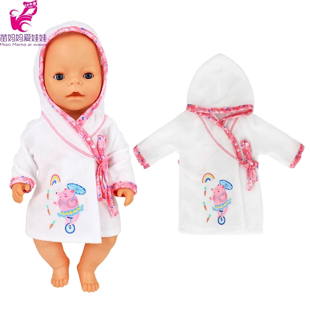 Baby Doll Rompers Slippers for 18 Inch Girl Doll Clothes Unicorn Pajama Set for Toys Doll Wear