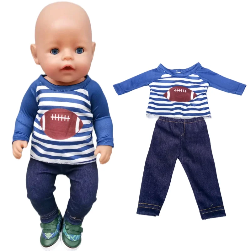 Baby Doll Rompers Slippers for 18 Inch Girl Doll Clothes Unicorn Pajama Set for Toys Doll Wear