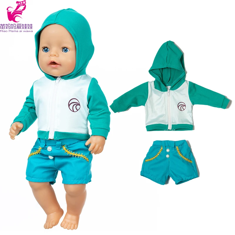 Baby Doll Rompers Slippers for 18 Inch Girl Doll Clothes Unicorn Pajama Set for Toys Doll Wear