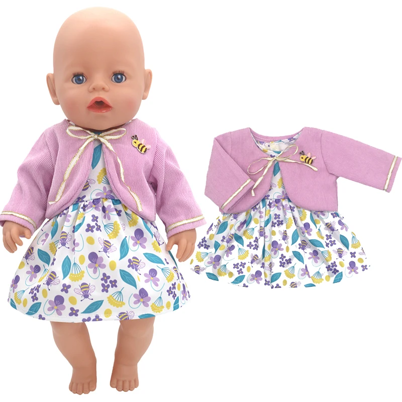 Baby Doll Rompers Slippers for 18 Inch Girl Doll Clothes Unicorn Pajama Set for Toys Doll Wear