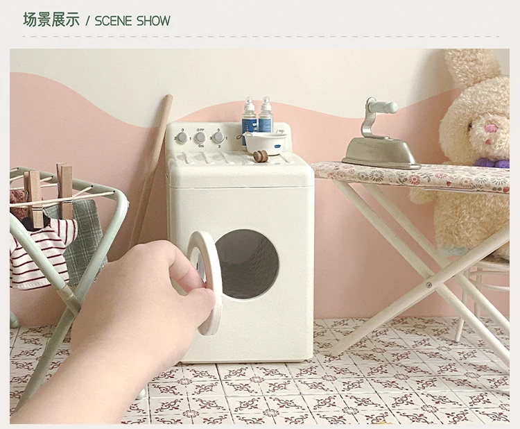 Aizulhomey Dollhouse Furniture Metal Washing machine Dollhouse Accessories for 1/6 Blythe BJD OB24 1/6 OB11 Children Toy Gifts