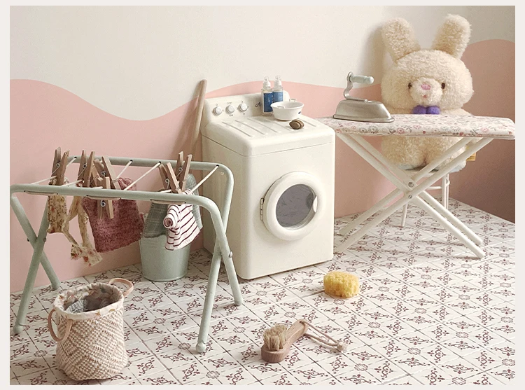 Aizulhomey Dollhouse Furniture Metal Washing machine Dollhouse Accessories for 1/6 Blythe BJD OB24 1/6 OB11 Children Toy Gifts