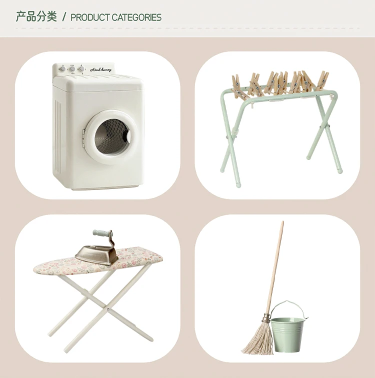 Aizulhomey Dollhouse Furniture Metal Washing machine Dollhouse Accessories for 1/6 Blythe BJD OB24 1/6 OB11 Children Toy Gifts
