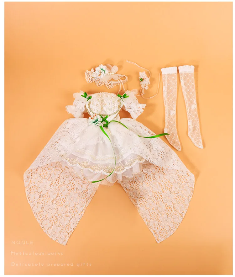 DBS Outfits For 1/3 BJD White Lace Dress Socks Pink Kimono Purple Skirt Clothes Anime Girls For SD DBS 62cm Doll