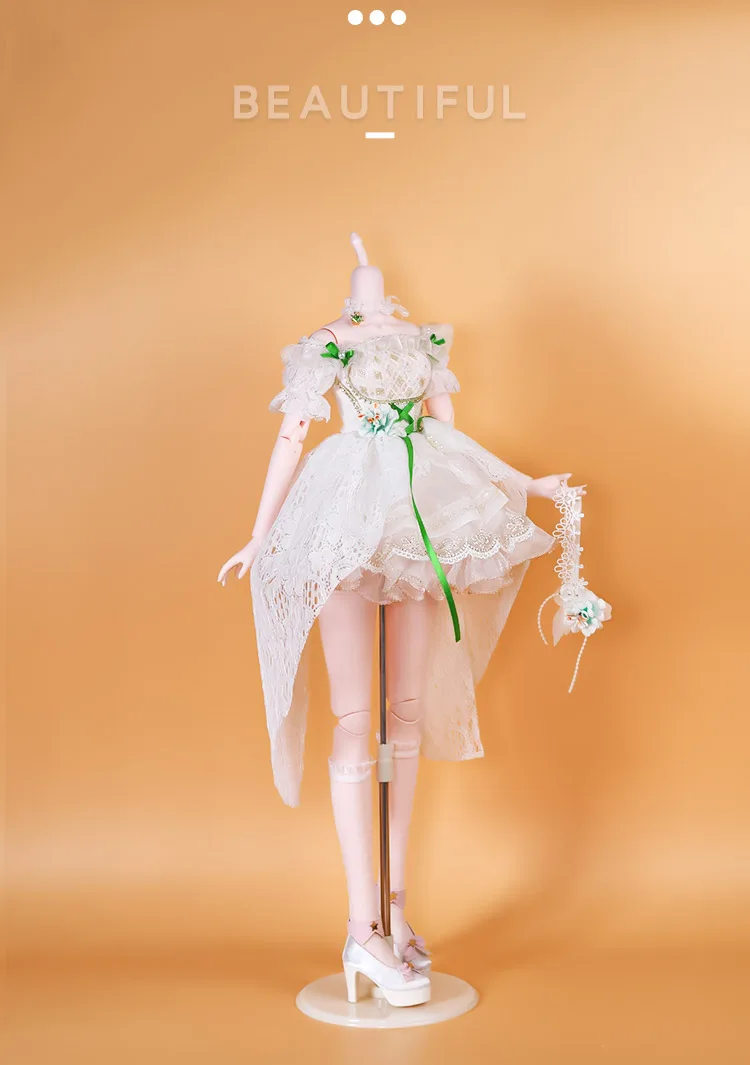 DBS Outfits For 1/3 BJD White Lace Dress Socks Pink Kimono Purple Skirt Clothes Anime Girls For SD DBS 62cm Doll