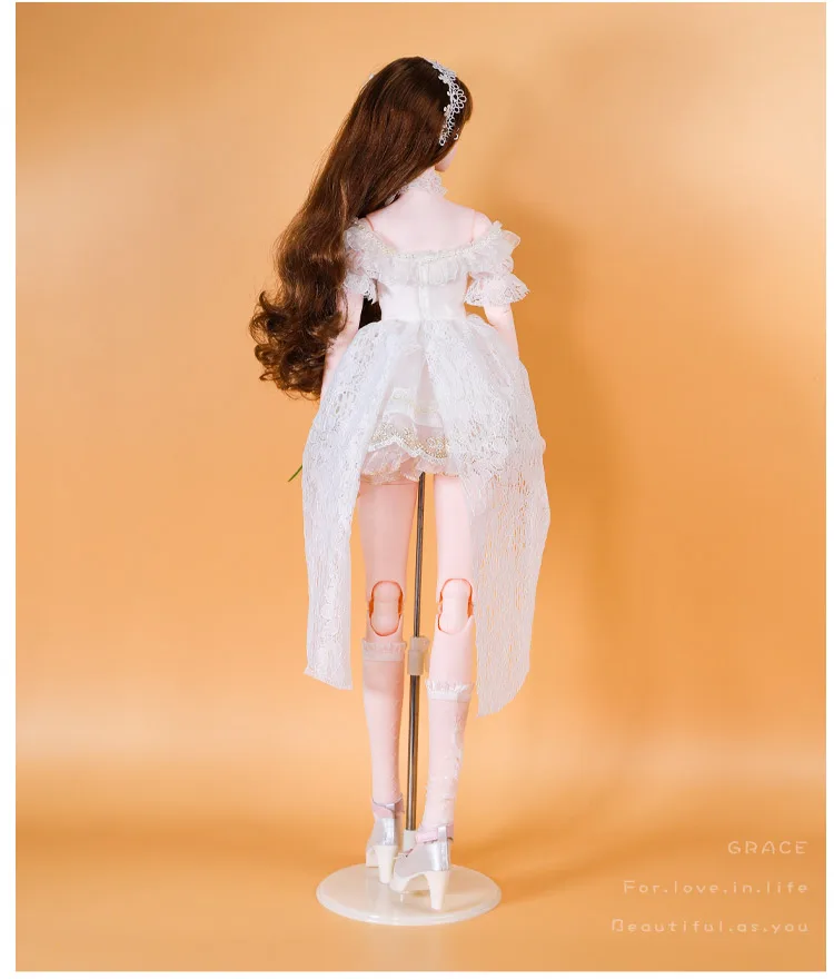 DBS Outfits For 1/3 BJD White Lace Dress Socks Pink Kimono Purple Skirt Clothes Anime Girls For SD DBS 62cm Doll